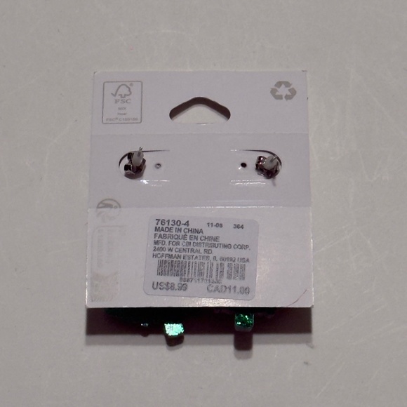 Christmas tree earrings - Picture 3 of 3